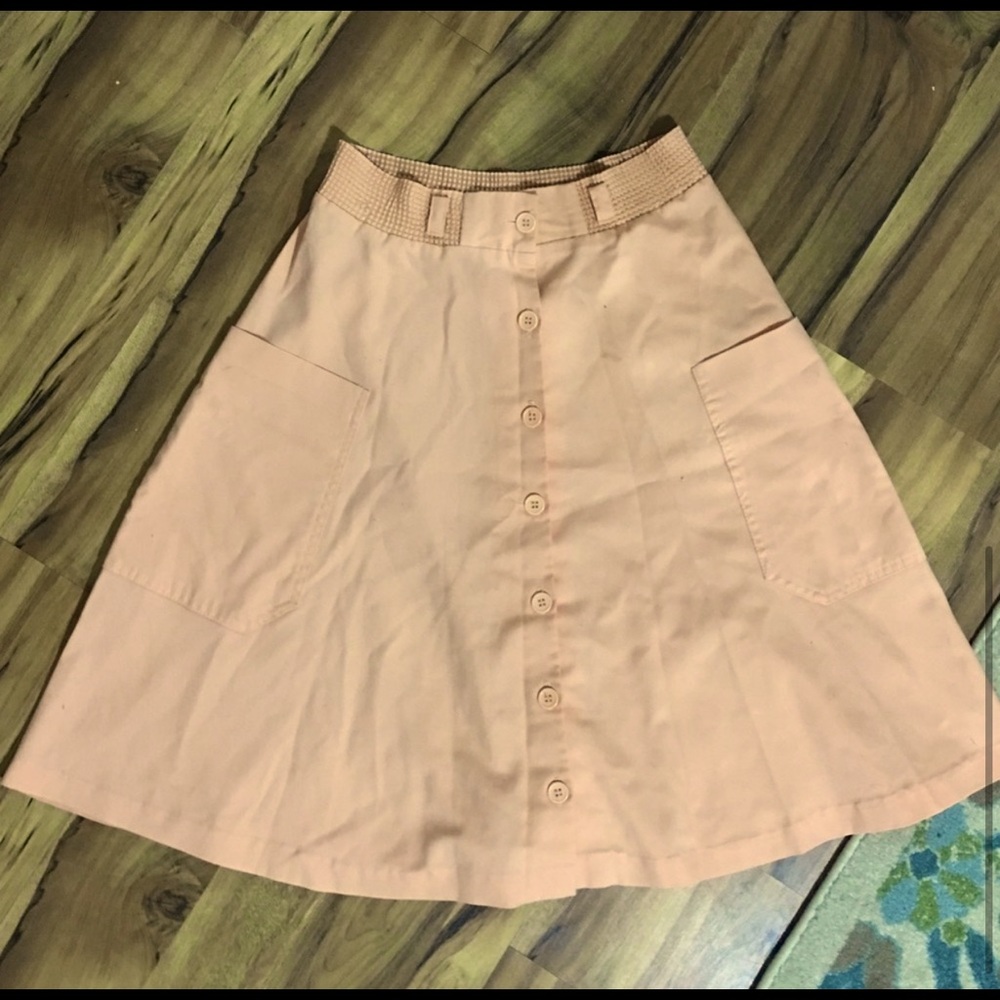 Peach A-line skirt